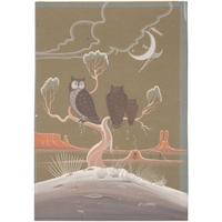 untitled, landscape with owls