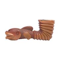Western Great Lakes Catlinite Bowl, Metamorphosing Fish