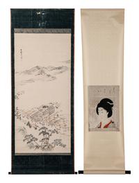 Two Japanese Hanging Scrolls