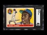 A 1955 Topps Hank Aaron Baseball Card No. 47 (SGC 4)
