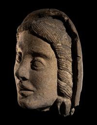 An Etruscan Terracotta Votive Head of a Woman