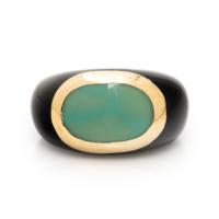 Fidia Gioielli, Yellow Gold and Onyx Ring