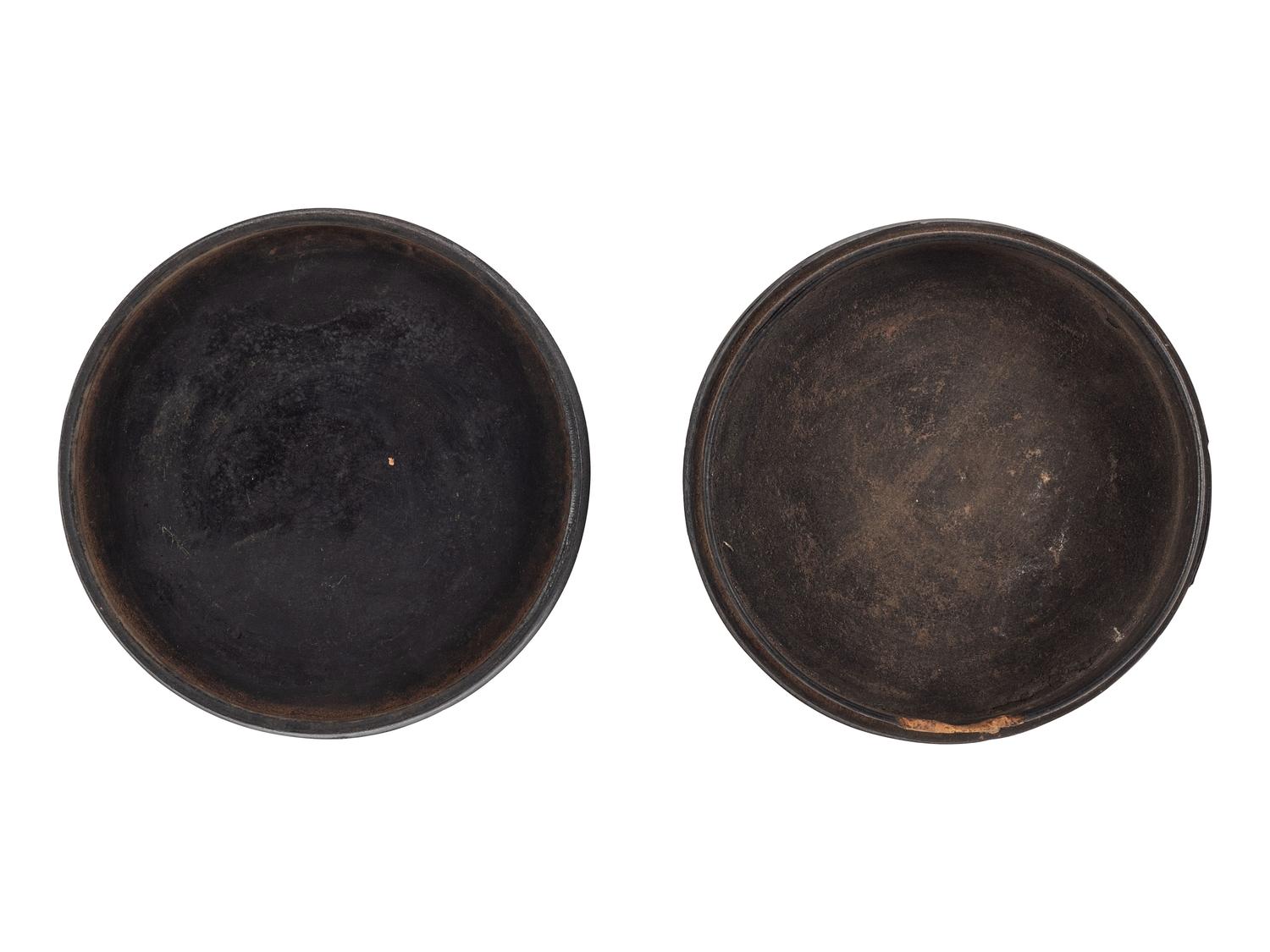 [POLITICS]. George Washington papier-mâché snuff box. English, ca 1800 to 1820.