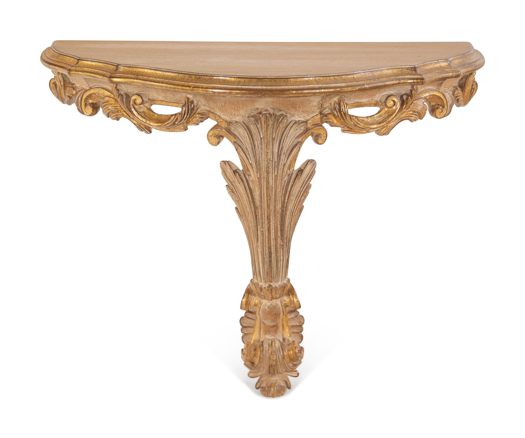 An Italian Gilt Decorated Console Table