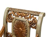 A Pair of Italian Neoclassical Style Painted and Parcel Gilt Eagle-Motif Armchairs