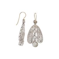 ART DECO, PLATINUM AND DIAMOND EARRINGS