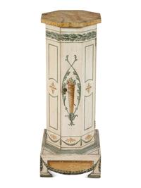 A Continental Painted Wood Pedestal