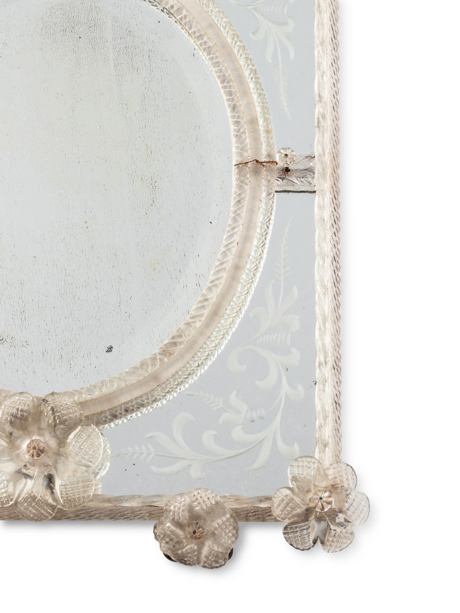 A Venetian Glass Dressing Mirror