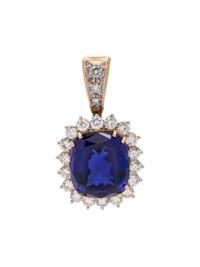 Tanzanite and Diamond Pendant
