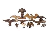 Eleven Cast Iron Eagle Mounts