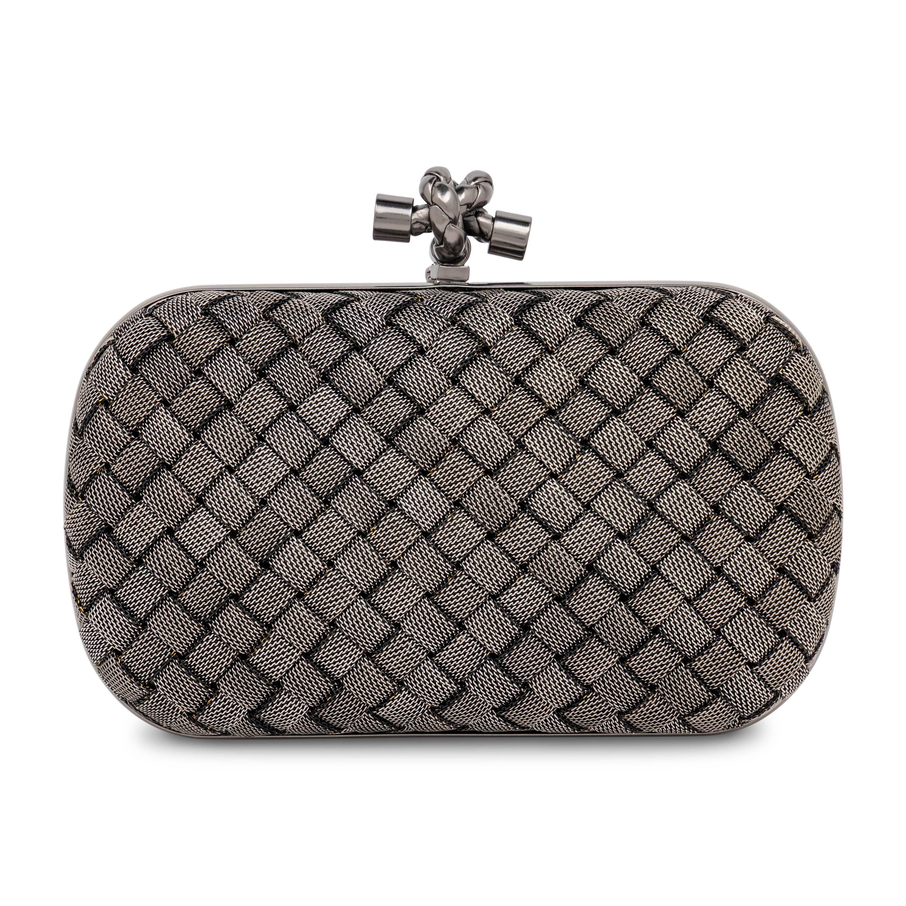 Bottega Veneta, Knot Clutch in Metal Mesh Intrecciato