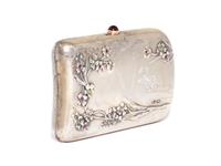 A Russian Silver and Gem-Inset Change Purse