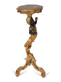 A Venetian Giltwood and Polychrome Figural Pedestal — LATE 19TH/EARLY 20TH CENTURY