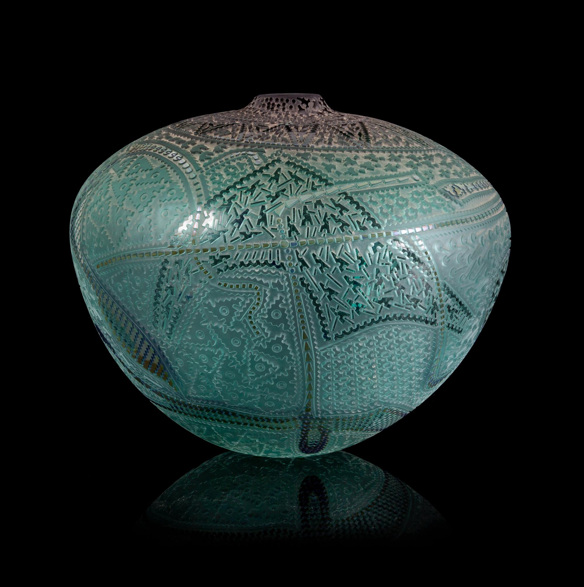 Dick Huss, (American, b. 1946), Tourmaline Green Vase, 1995