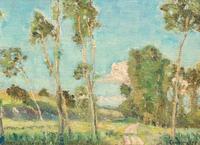 John Joseph Enneking, (American, 1841-1916), Sunny Landscape, 1898