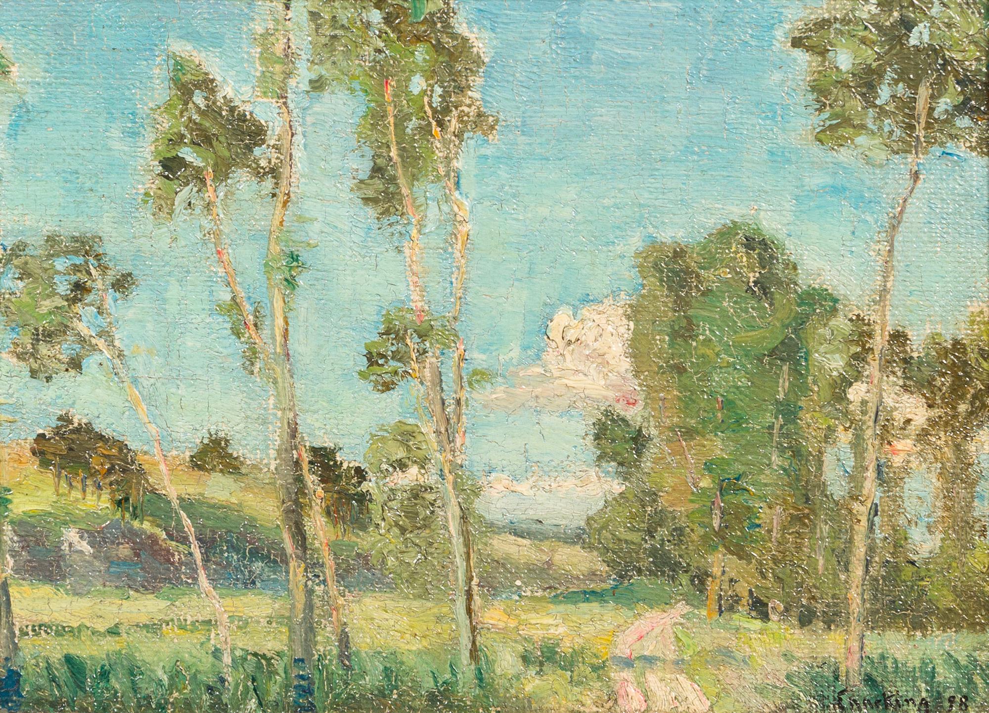 John Joseph Enneking, (American, 1841-1916), Sunny Landscape, 1898