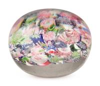 A Clichy Scrambled Millefiori Glass Paperweight