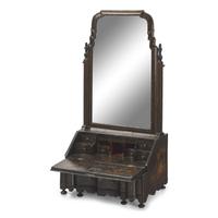 A Queen Anne Japanned Dressing Mirror