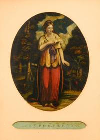 An English Allegorical Mezzotint on Glass ( 19th Century)