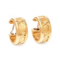 TIFFANY & CO., YELLOW GOLD 'ATLAS' EARRINGS