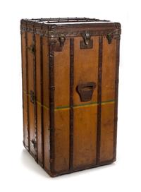 A Rare Louis Vuitton Vuittonite Leather Steamer Trunk, 44 x 22 x 22 inches.