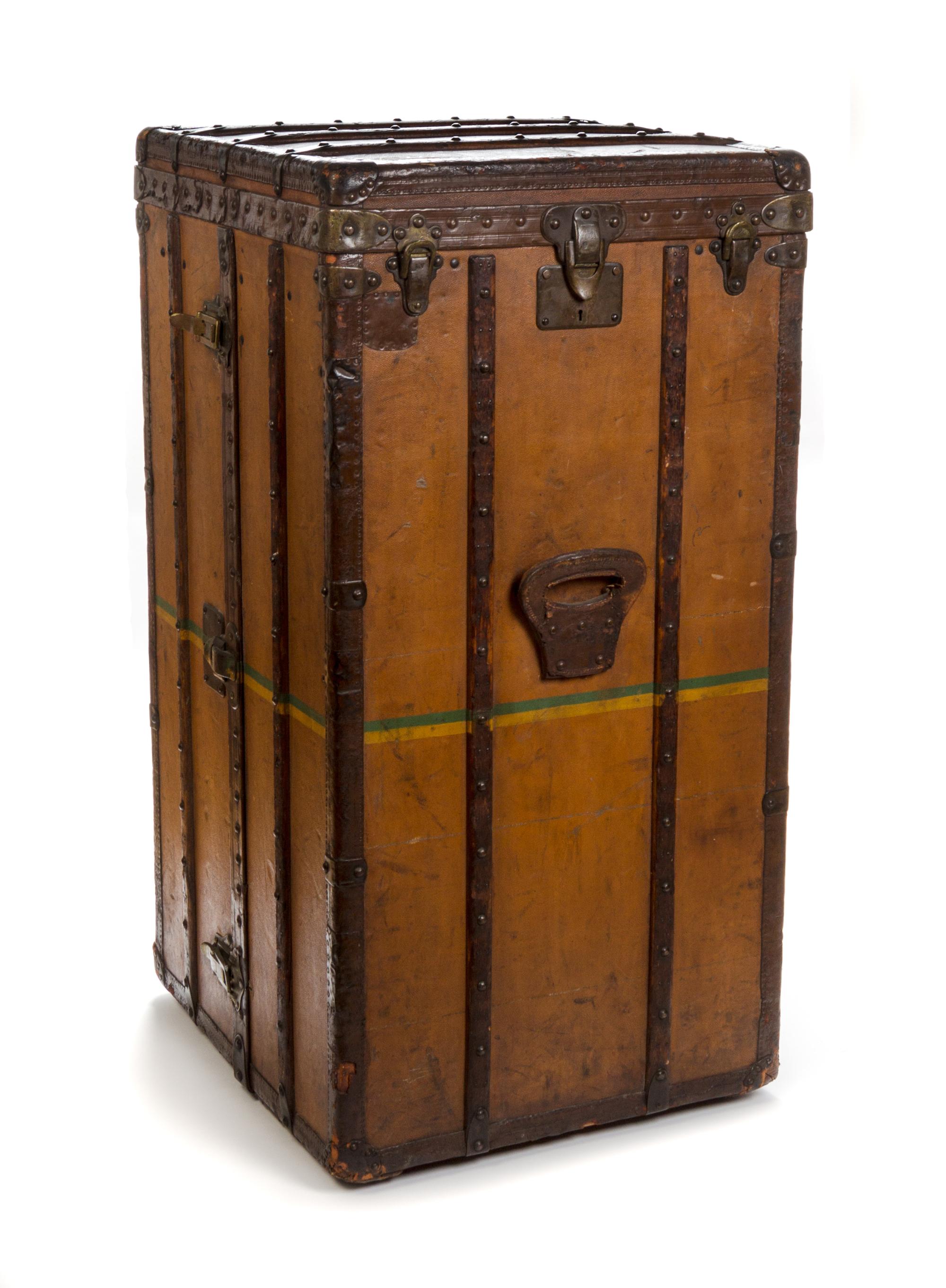 A Rare Louis Vuitton Vuittonite Leather Steamer Trunk, 44 x 22 x 22 inches.