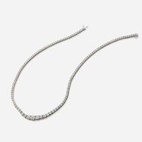 A diamond and white gold rivière necklace