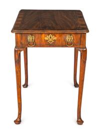A George III Walnut Veneered Side Table