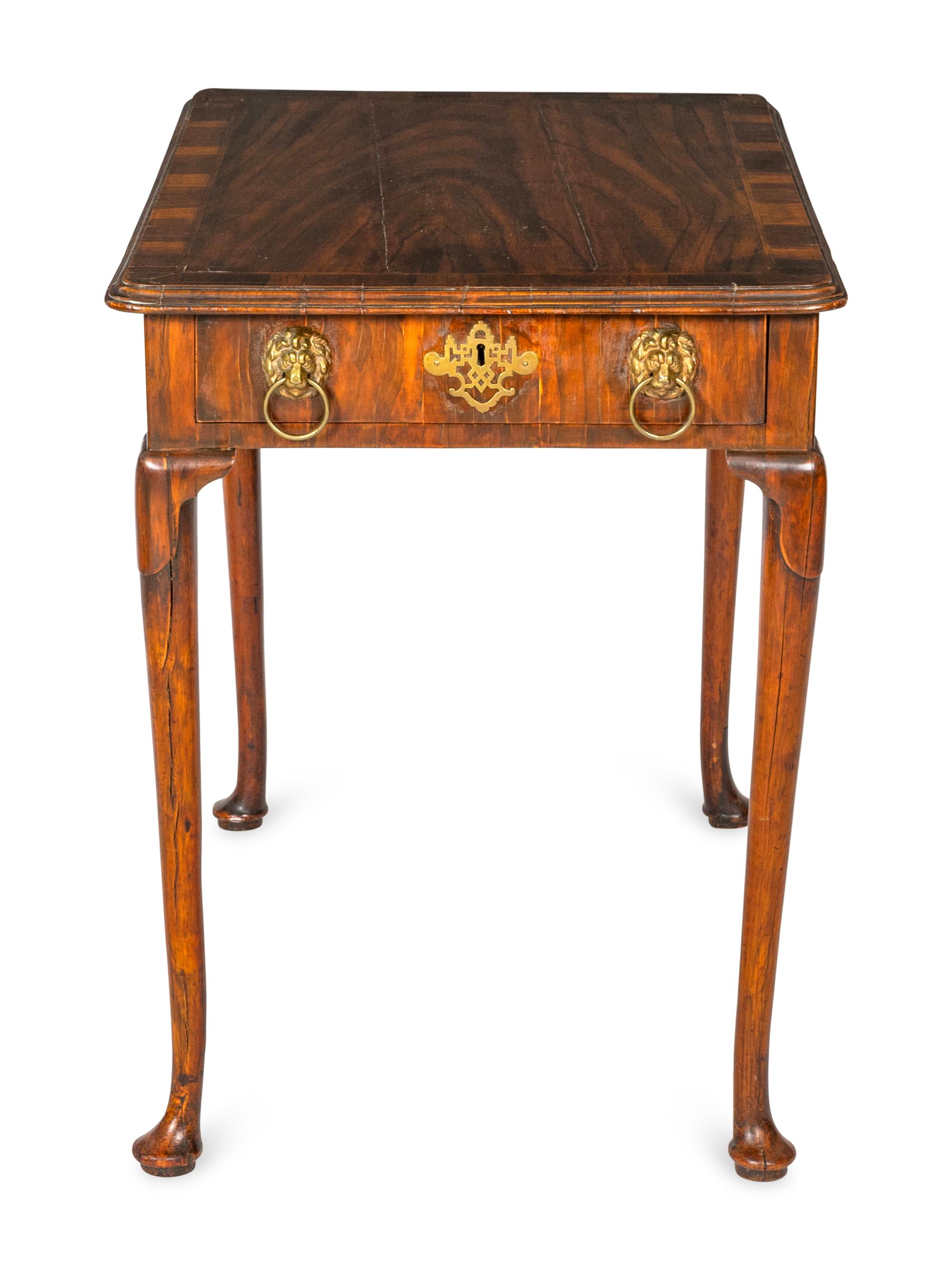 A George III Walnut Veneered Side Table