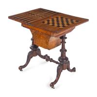 A Late William IV Walnut Game Table