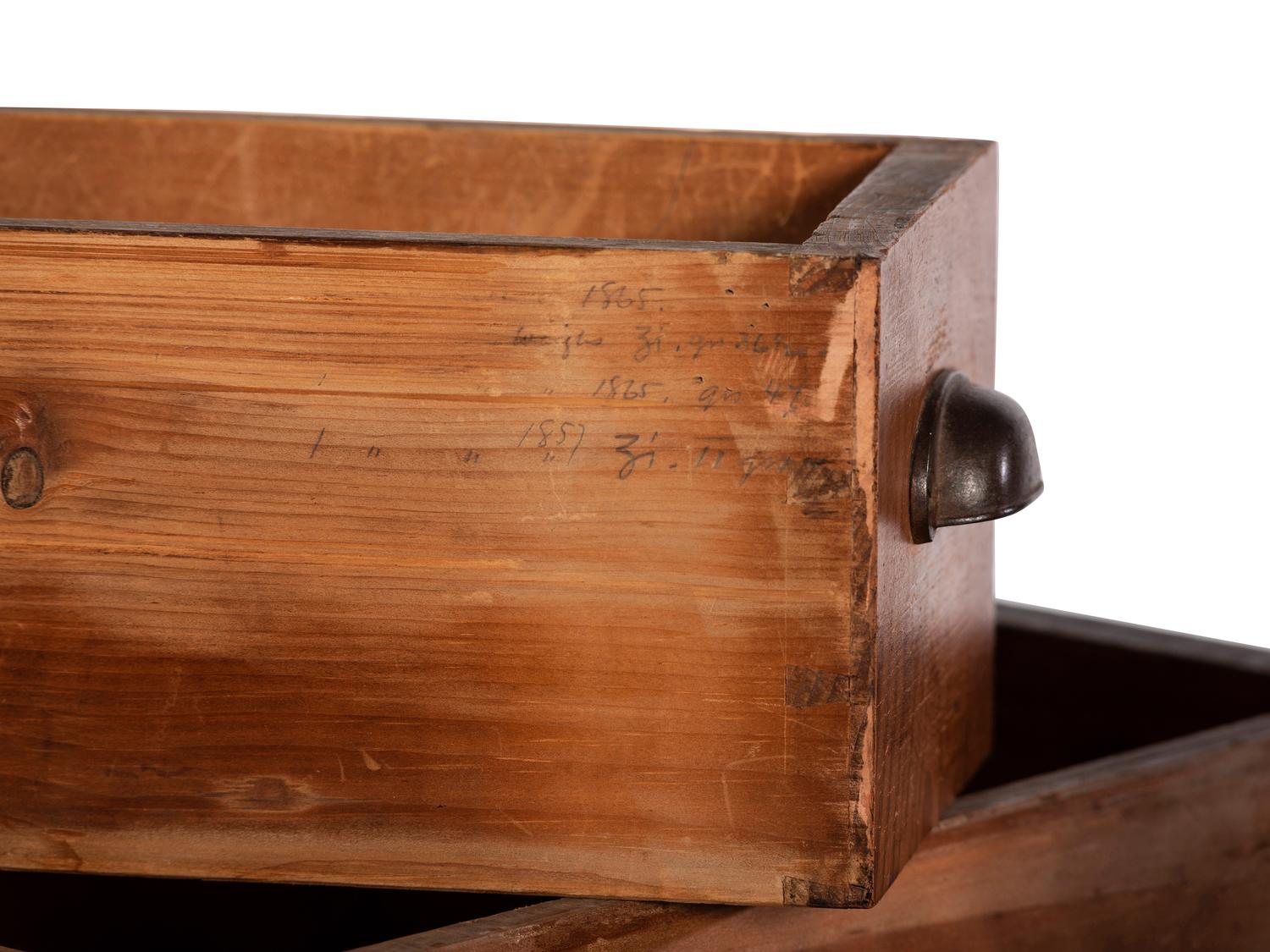 A Grain Painted Pine 36-Drawer Chest