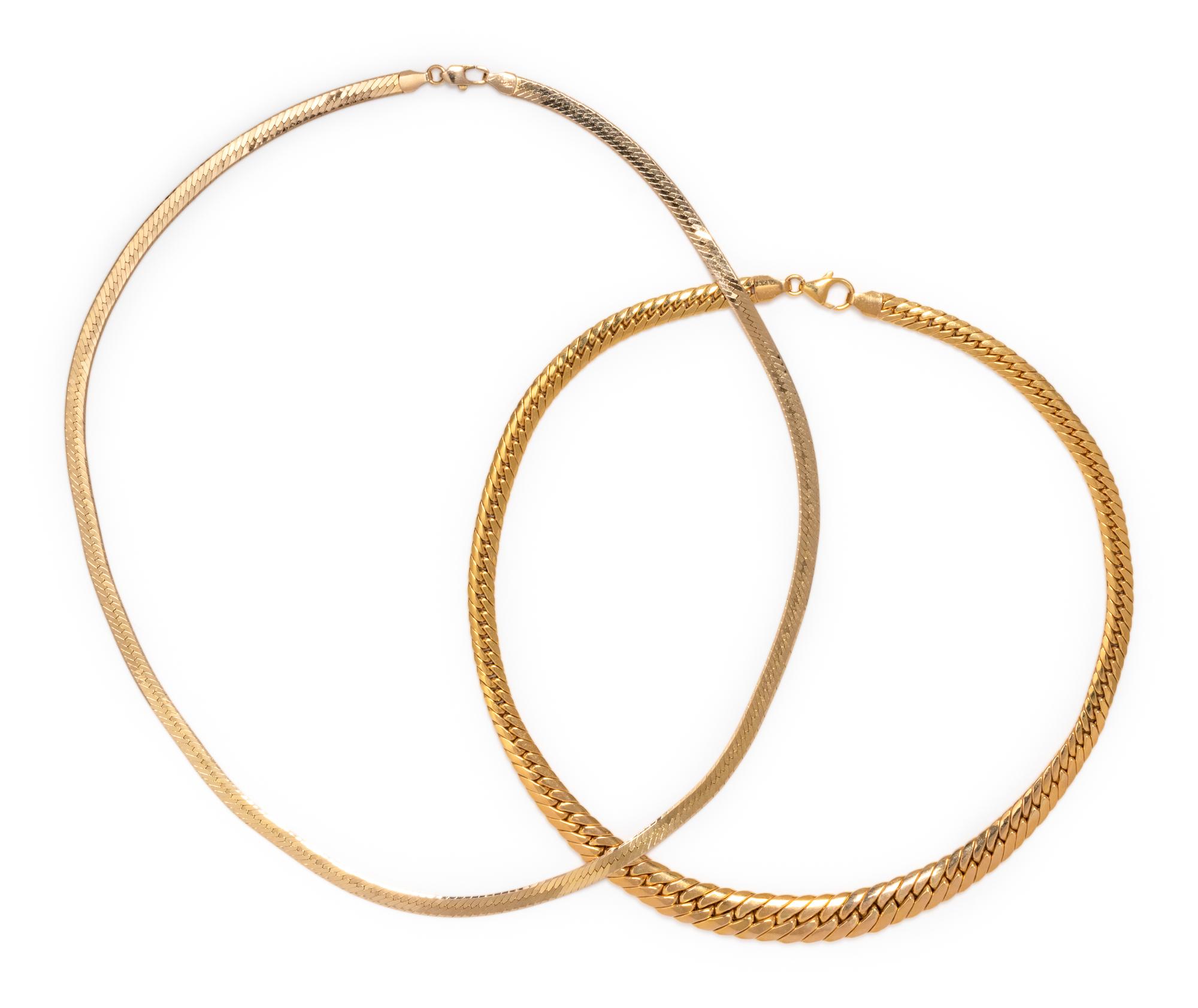 COLLECTION OF YELLOW GOLD NECKLACES