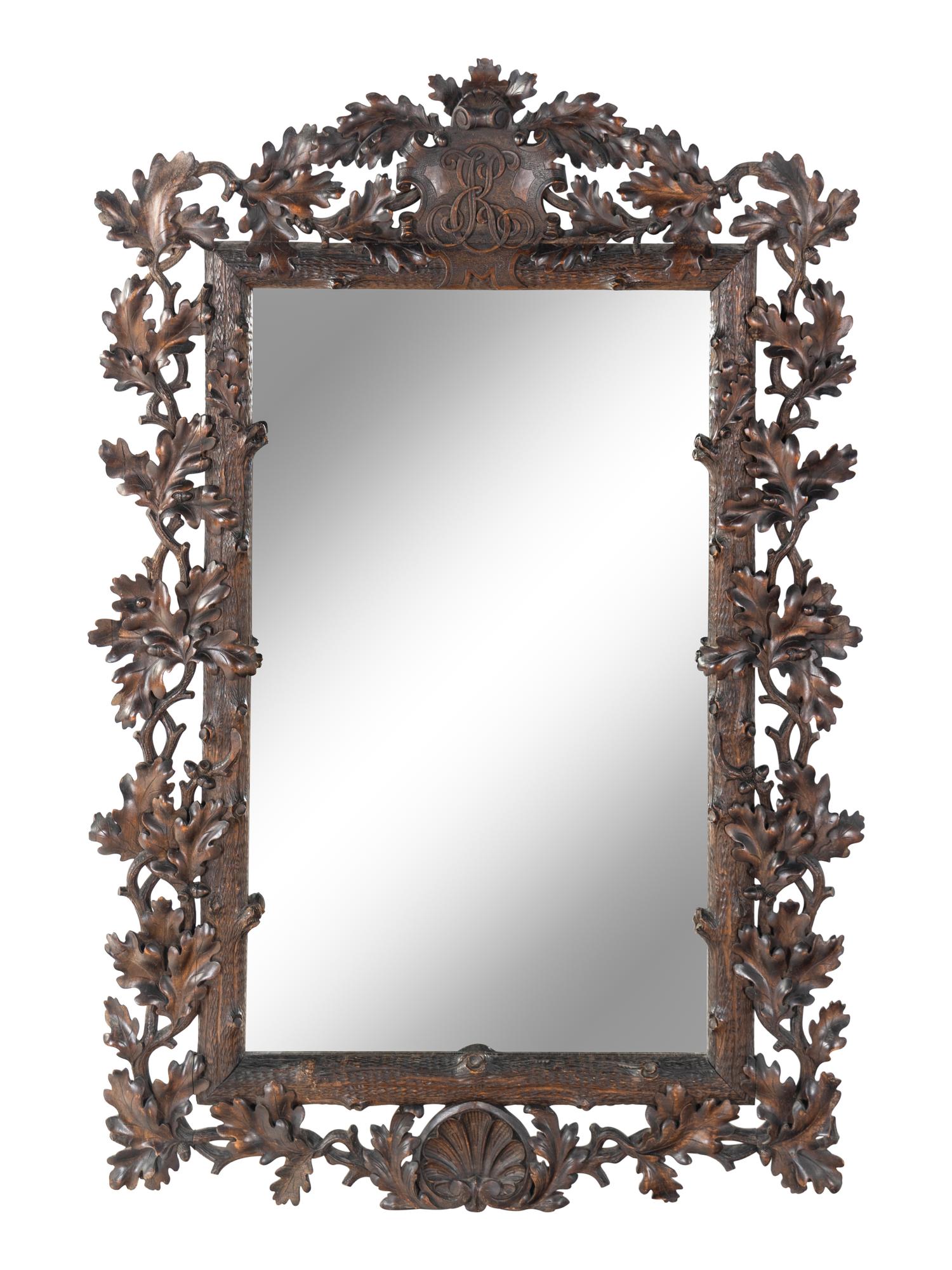 A Black Forest Carved Mirror