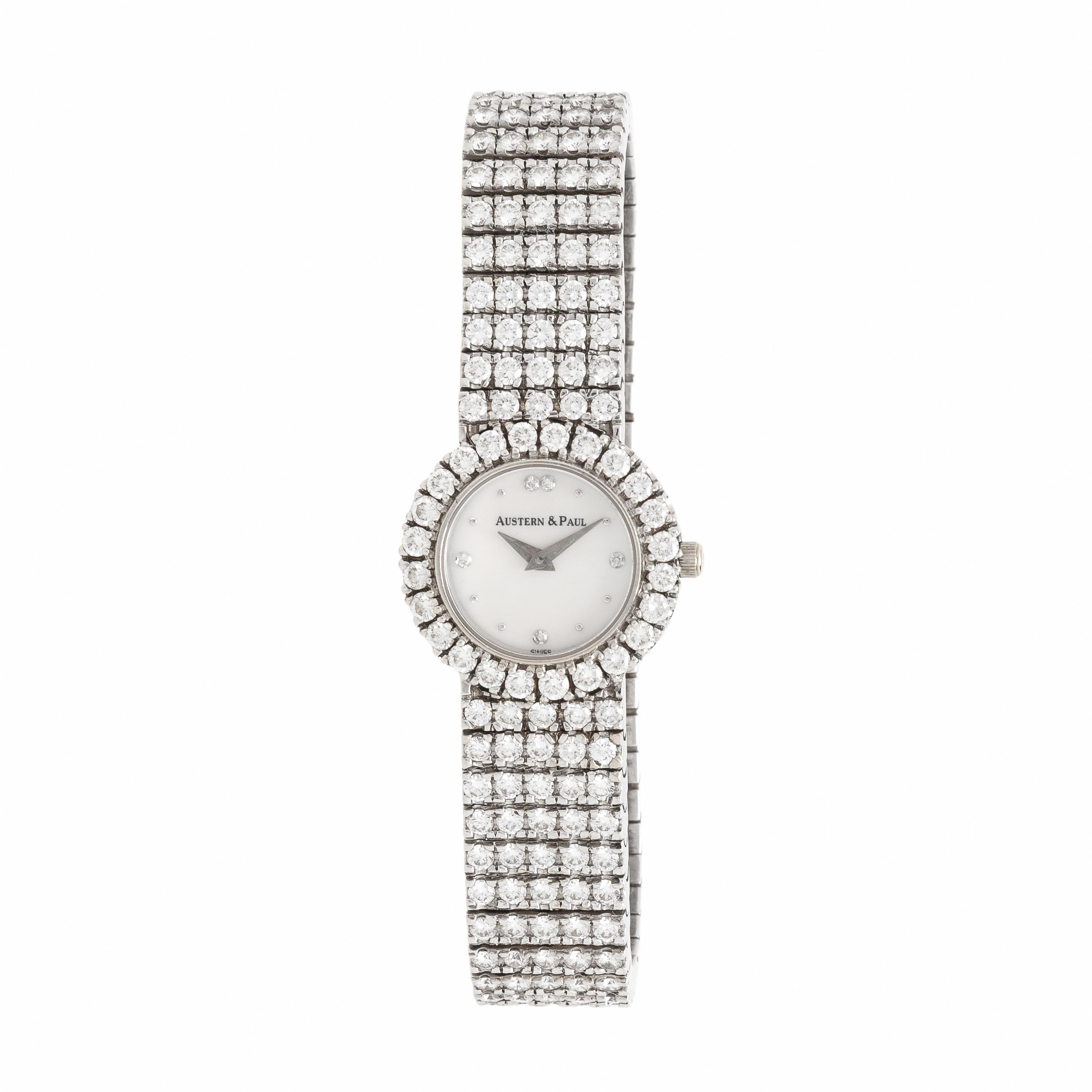 Austern & Paul, 18K White Gold and Diamond Watch