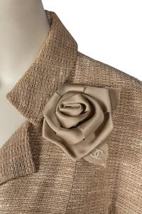 Chanel Linen Jacket with Camellia