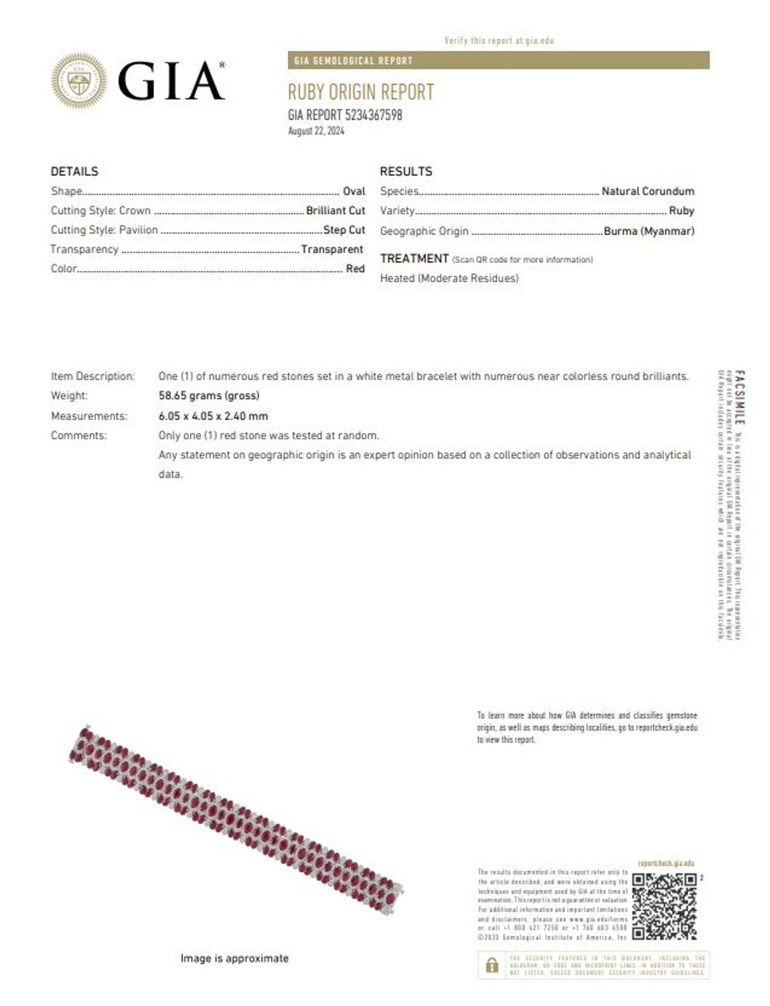 BURMESE RUBY AND DIAMOND BRACELET