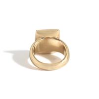 A Roman Carnelian Ring Stone with the Goddess Isis — Set in a gold ring