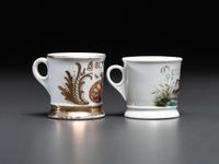 Two Artist's Porcelain Occupational Shaving Mugs