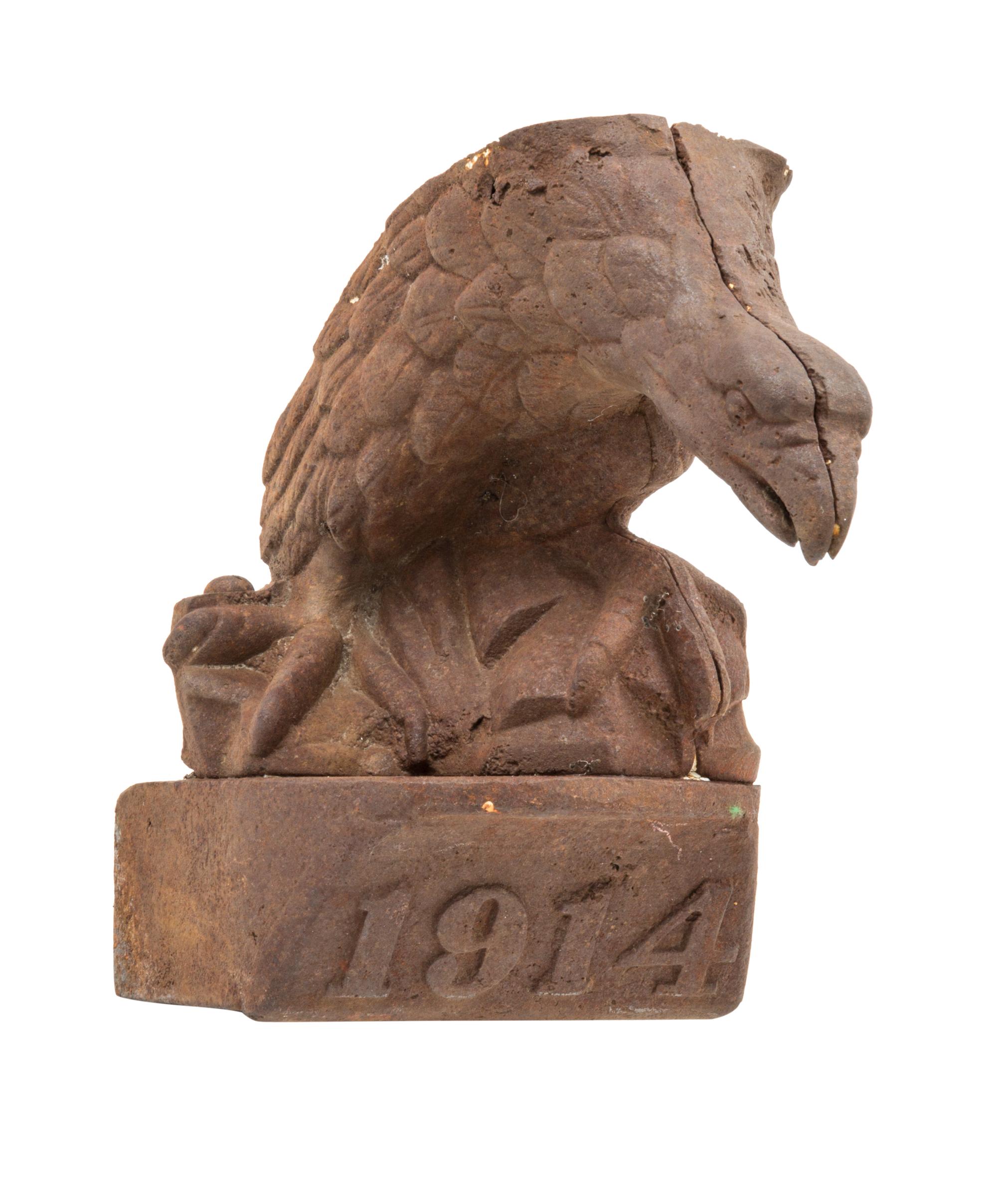 A Cast Iron Roof Ornament Height 11 inches.