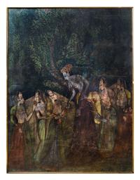 A Large Indian Gouache Painting 61 x 17 inches (image). — LATE 19TH CENTURY/20TH CENTURY