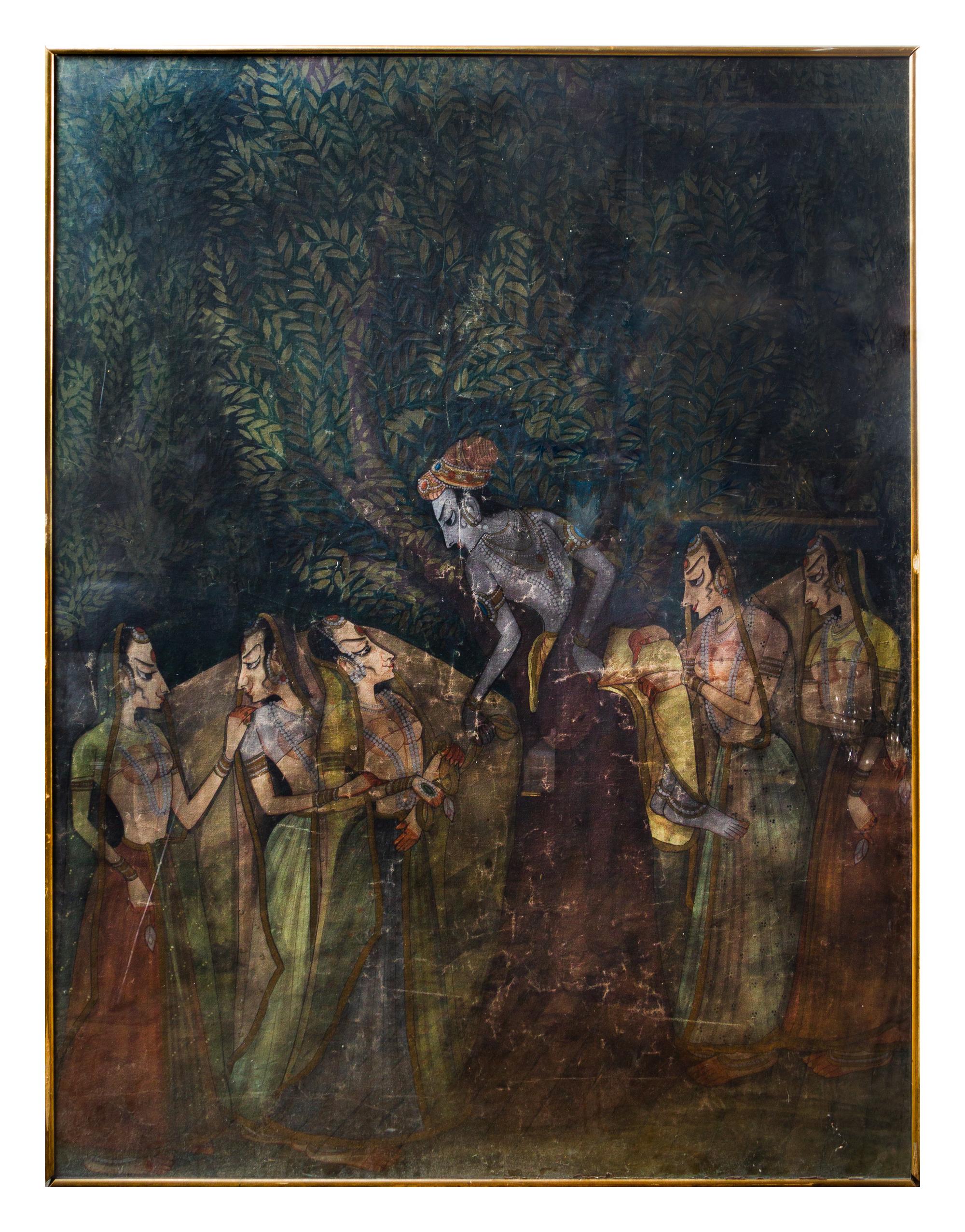 A Large Indian Gouache Painting 61 x 17 inches (image). — LATE 19TH CENTURY/20TH CENTURY