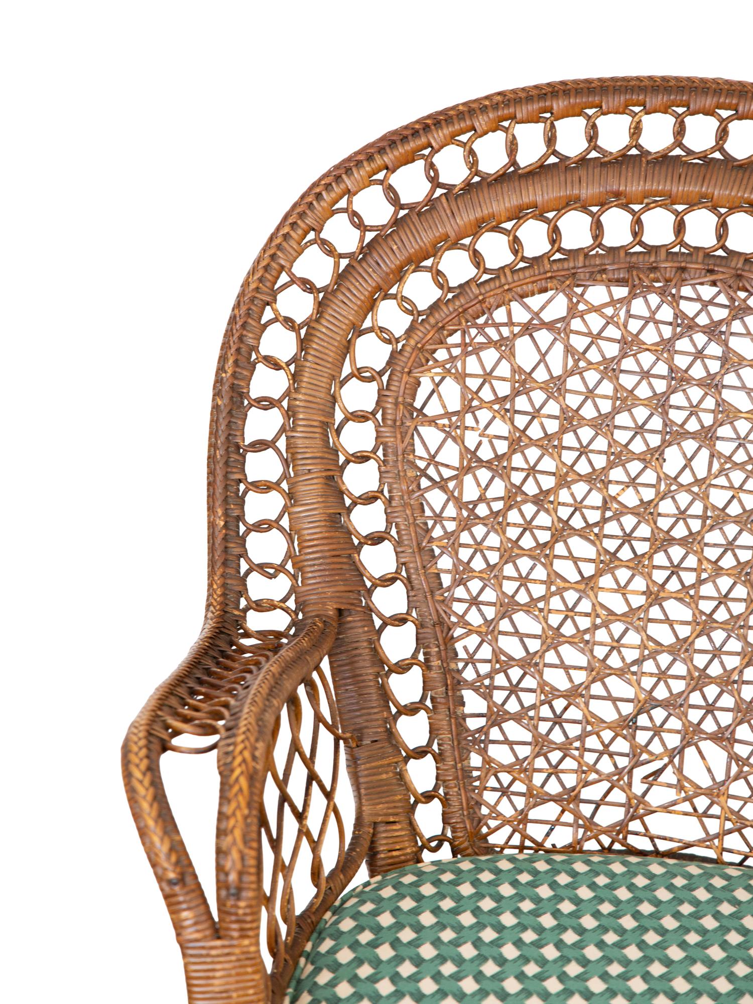 Two Rattan Armchairs