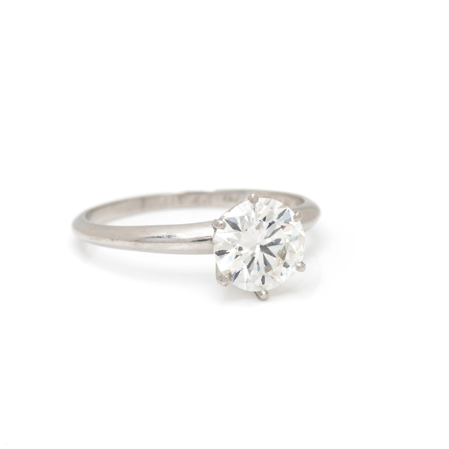 TIFFANY & CO., DIAMOND AND PLATINUM RING