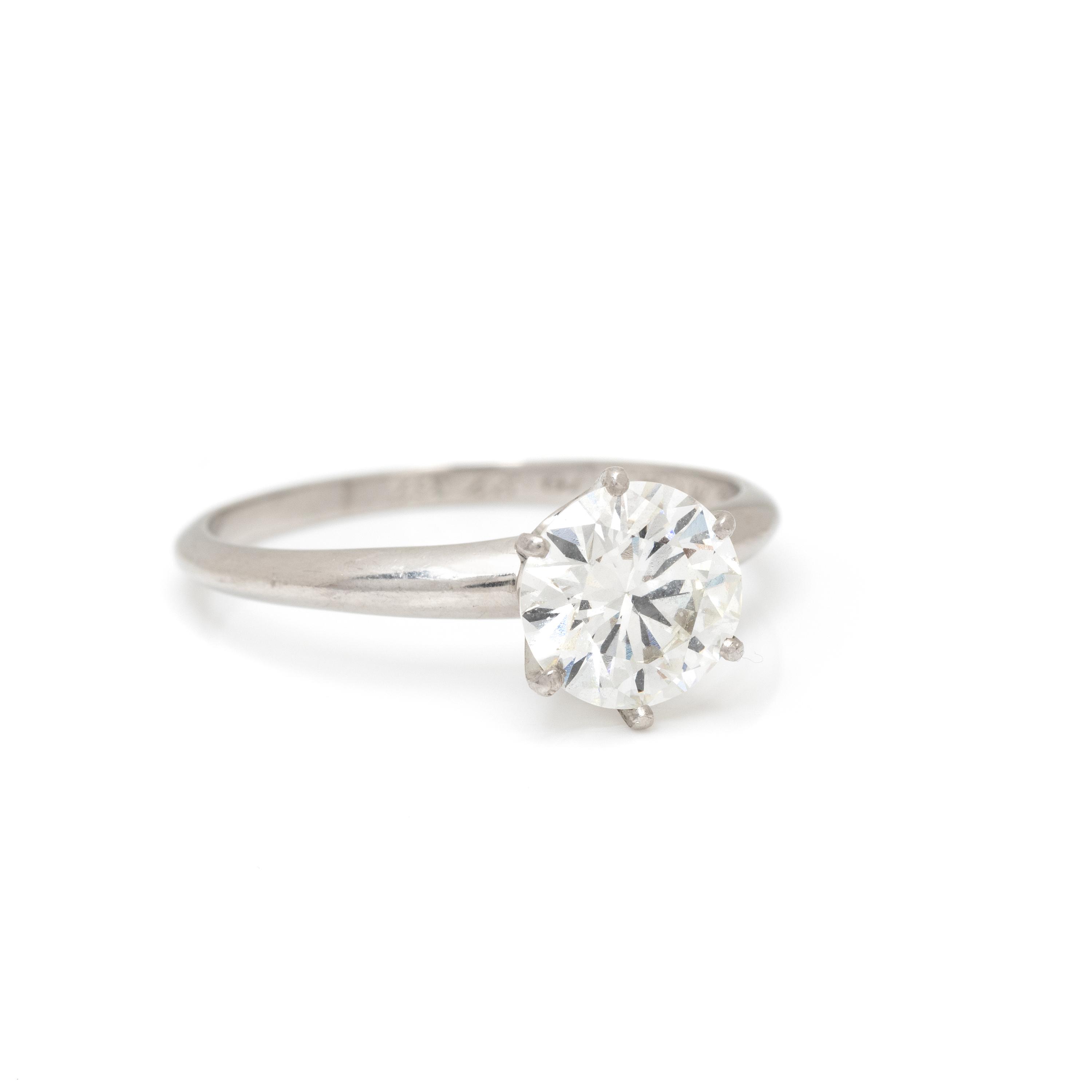 TIFFANY & CO., DIAMOND AND PLATINUM RING