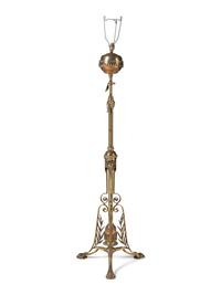 A Victorian Gilt-Bronze Floor Lamp