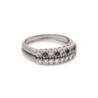 DIAMOND AND SAPPHIRE RING