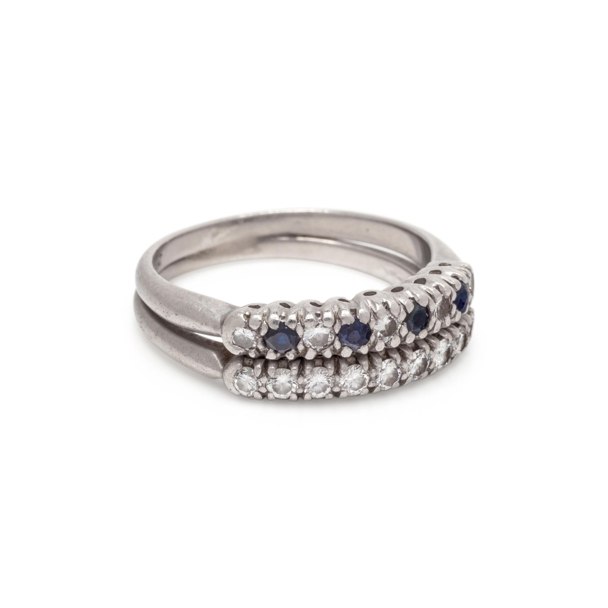 DIAMOND AND SAPPHIRE RING