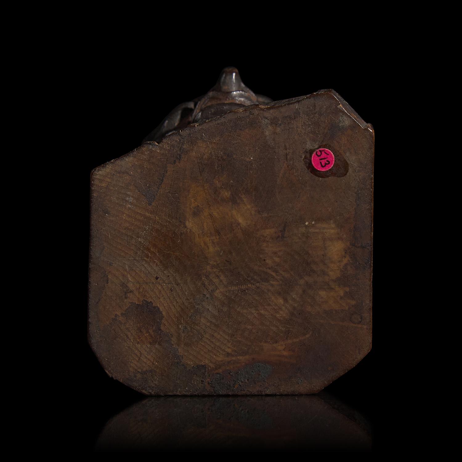 A Small Japanese Carved and Lacquered Wood Head of a Nio Guardian, Agyo , Possibly Muramachi Period