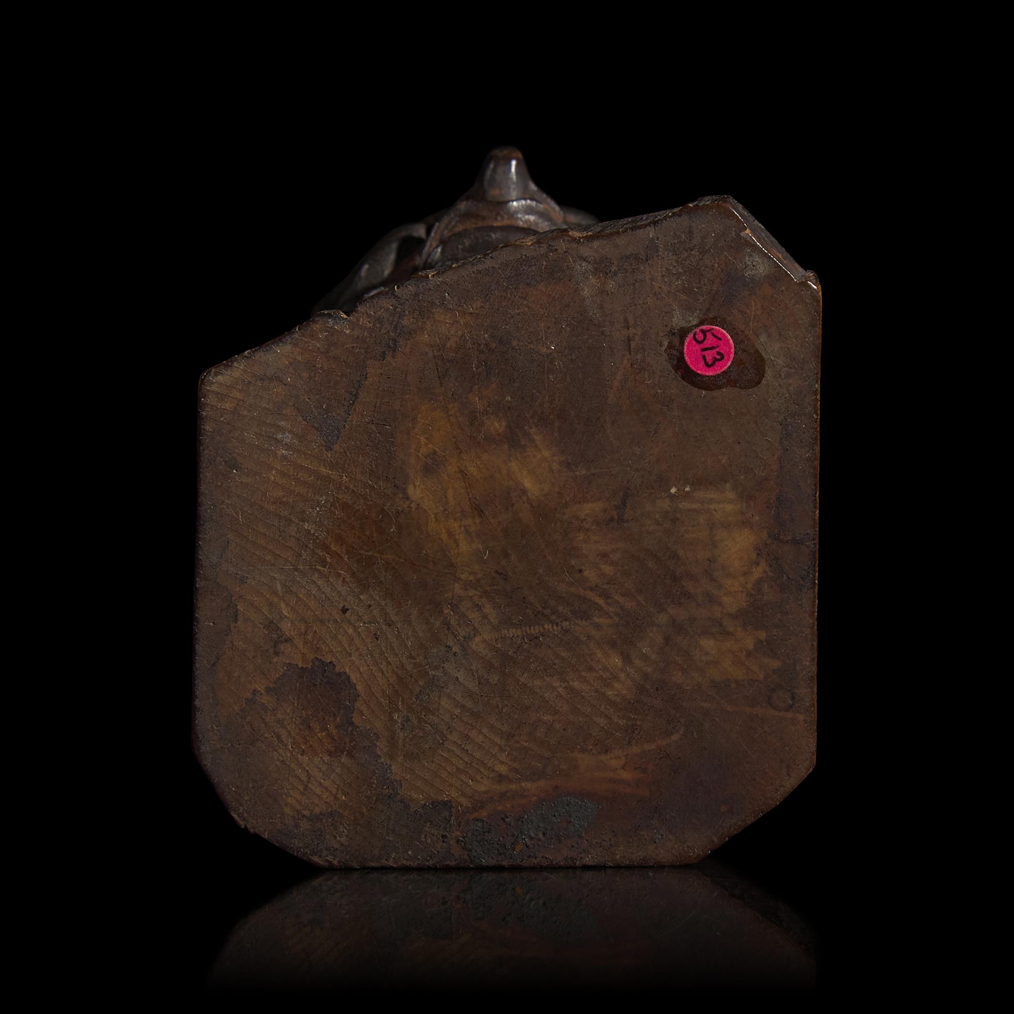 A Small Japanese Carved and Lacquered Wood Head of a Nio Guardian, Agyo , Possibly Muramachi Period