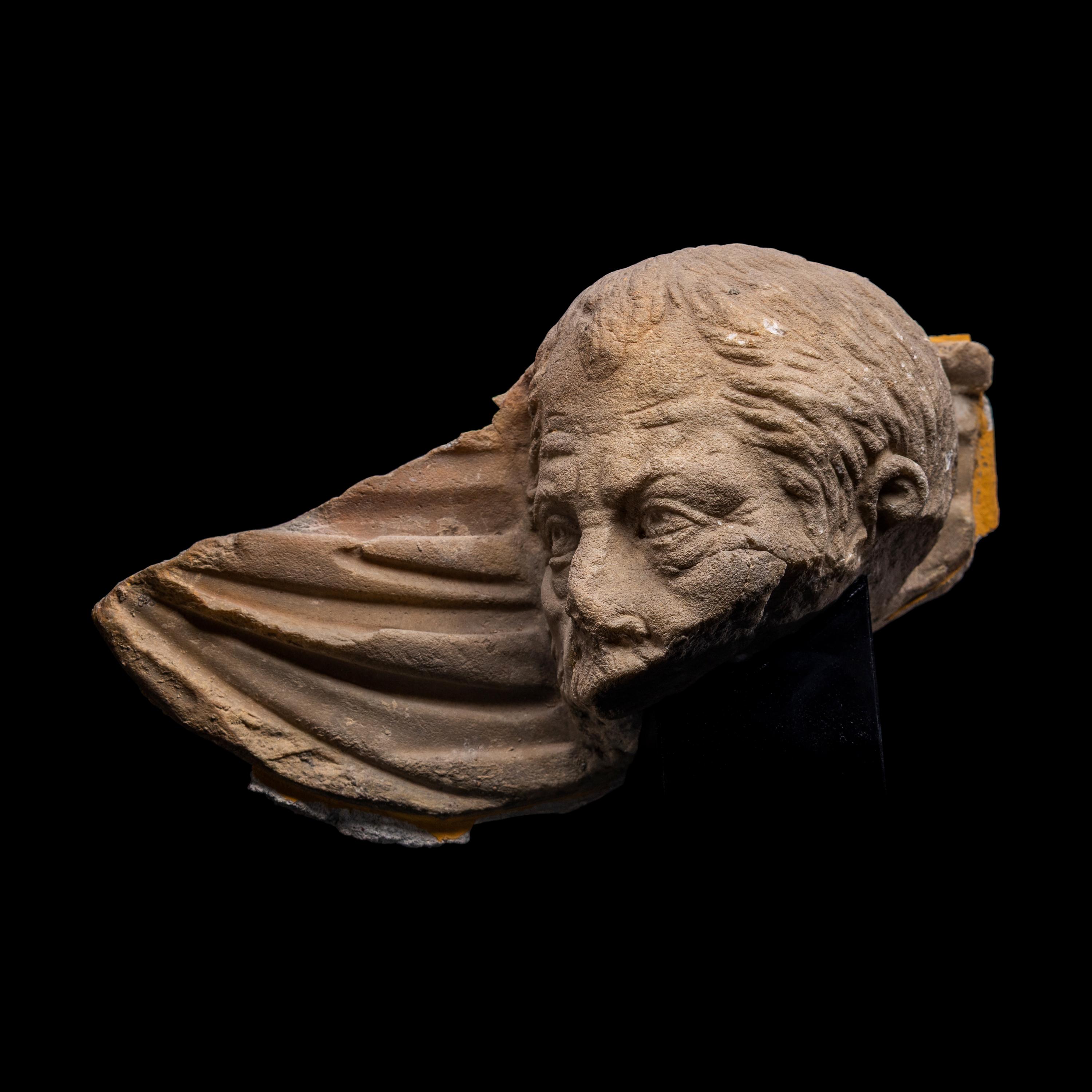 A Roman Marble Sarcophagus Fragment